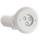 Teclumen Mini Perla power lamp 120° with stainless steel flange, niche, and diffuser for pool, blue Photo №1