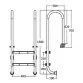 Aqua Industrial stainless steel ladder for inground pools, 3 treads, 304L Photo №2