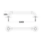 Aqua Industrial stainless steel handrail for inground pools, 1 m, 316L Photo №2
