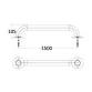 Aqua Industrial stainless steel handrail for inground pools, 1,5 m, 316L Photo №2