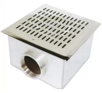 Aqua Industrial stainless steel 316L main drain for concrete pools, 250x250 mm