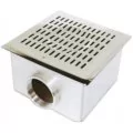 Aqua Industrial stainless steel 316L main drain for concrete pools, 350x350 mm