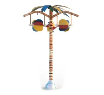 Polgun animation for kid’s splash zone Palm Water Wheel