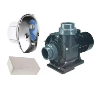 Aqua Industrial countercurrent system for pool 2.2 kW 50 m3/h 380 V, concrete/liner, stainless steel