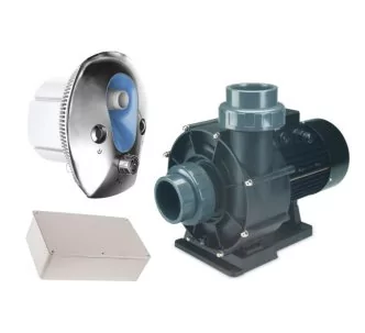 Aqua Industrial countercurrent system for pool 3 kW 64 m3/h 380 V, concrete/liner, stainless steel