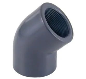 Cepex PVC-U elbow 45 degree with female thread 3'' FT 90 mm