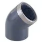 Cepex PVC-U reinforced elbow 45 degree with female thread 1/2'' FT 20 mm Photo №1