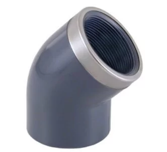 Cepex PVC-U reinforced elbow 45 degree with female thread 1 1/2'' FT 50 mm