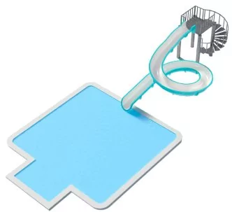 Compact water slide