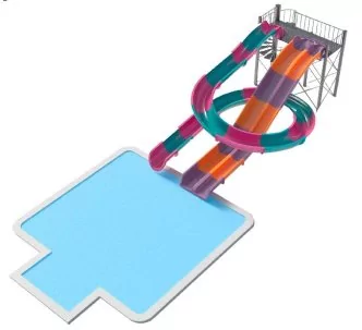 Body slide and Multislide 2 lanes water slides