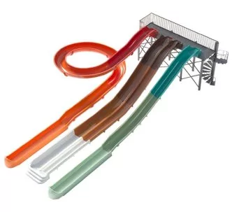 Body slide, Multislide 2 lanes, Freefall water slides