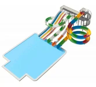 Polgun Multislide 3 lanes, Body slide, Tunnel Freefall, Body slide water slides