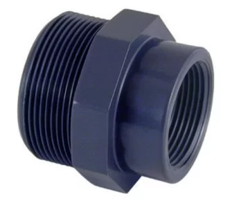 Cepex PVC-U threaded reducing coupling 1½” x 1”
