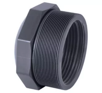 Cepex PVC-U socket cap with male and female thread MT 4” X FT x 3''