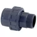 Cepex PVC-U union with O-ring, male thread 25 mm X 3/4''