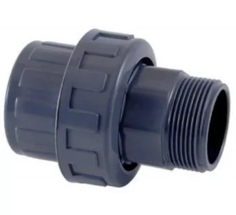 Cepex PVC-U union with O-ring, male thread 25 mm X 3/4''