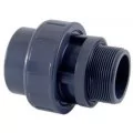 Cepex PVC-U union with O-ring, male thread 63 mm x 2''