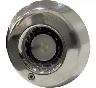 Aqua Industrial LED pool spotlight is made in stainless steel frame, warm white