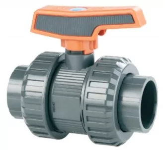 Cepex PVC-U true union ball valve with female thread 1 1/4”