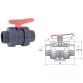 Cepex PVC-U true union ball valve with seating joints PFTE, 25 mm Photo №2