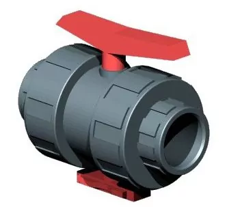 Cepex PVC-U true union ball valve with seating joints PFTE, 32 mm