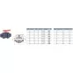 Cepex PVC-U true union ball valve with seating joints PFTE, 40 mm Photo №3