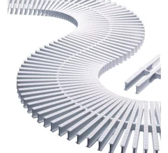 AstralPool overflow curve grating for swimming pool, 195 mm, 22 mm
