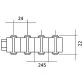 AstralPool overflow curve grating for swimming pool, 245 mm, 22 mm Photo №3