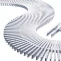 AstralPool reversible overflow curve grating for swimming pool, 245 mm, 35 mm