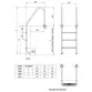 AstralPool Standard stainless steel ladder for inground pools, 4 steps, AISI-304L Photo №3