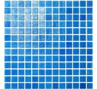 AstralPool Medium Blue glass pool mosaic, 25 x 25 mm
