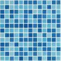 AstralPool Light/Medium Blue mix glass pool mosaic, 25 x 25 mm