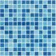 AstralPool Light/Medium Blue mix glass pool mosaic, 25 x 25 mm Photo №1