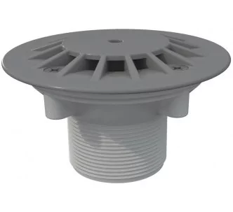 AstralPool threaded floor return inlet for concrete pools, 50 mm, Light grey