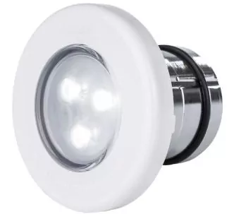 AstralPool LumiPlus mini LED light with ABS decorative ring for concrete pool, White