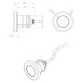 AstralPool LumiPlus mini LED light with stainless steel decorative ring for concrete pool, White Photo №2