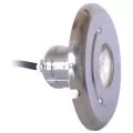 AstralPool LumiPlus pool spotlight with stainless steel decorative ring, White