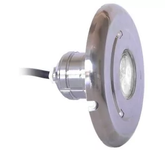 AstralPool LumiPlus pool spotlight with stainless steel decorative ring, White