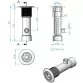 AstralPool Hydromassage kit for concrete pools, 190 mm, Anthracite Grey Photo №2