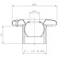 AstralPool Return inlet for concrete pools, 20 mm ball, 35 mm, Stainless Steel Photo №2