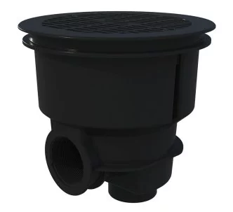 AstralPool Norm main drain for concrete pool, flat grating, Anthracite Grey