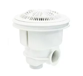 AstralPool Norm main drain for concrete pool, antivortex grating, White