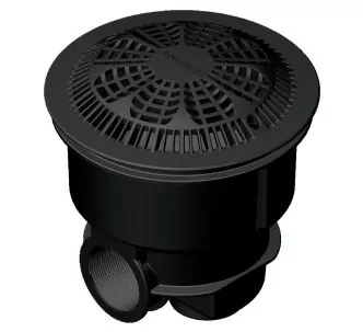 AstralPool Norm main drain for concrete pool, antivortex grating, Anthracite grey