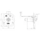 AstralPool nozzle assembly with rectangular front plate for plastic housing, White, ABS Photo №2