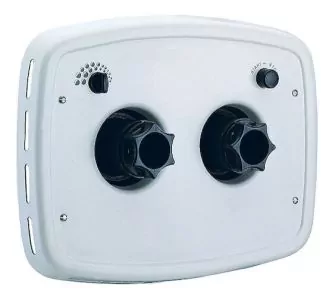 AstralPool nozzle assembly with rectangular front plate for plastic housing, White, ABS