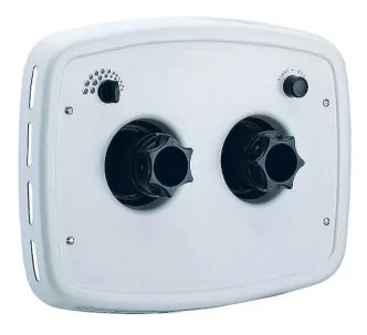 AstralPool nozzle assembly with rectangular front plate for plastic housing, White, ABS
