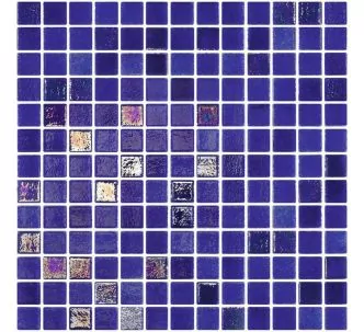 AstralPool Togama premium pearl finish mix pool mosaic, 334 x 334 mm, Indico