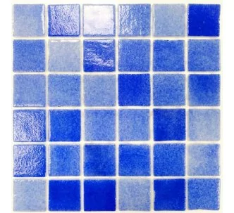 AstralPool glass mosaic for swimming pool, 5 x 5, Niebla Azul