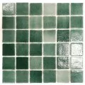 AstralPool glass mosaic for swimming pool, 5 x 5, Niebla Green Caribbean