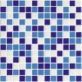 AstralPool blue mix finish pool mosaic, 25 x 25 mm, Seawater